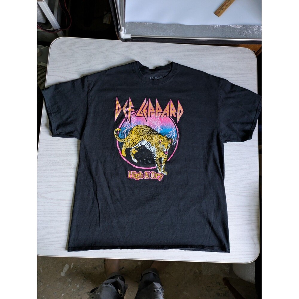 Def Leppard High N’ Dry Black Concert T Shirt 3 XL Music